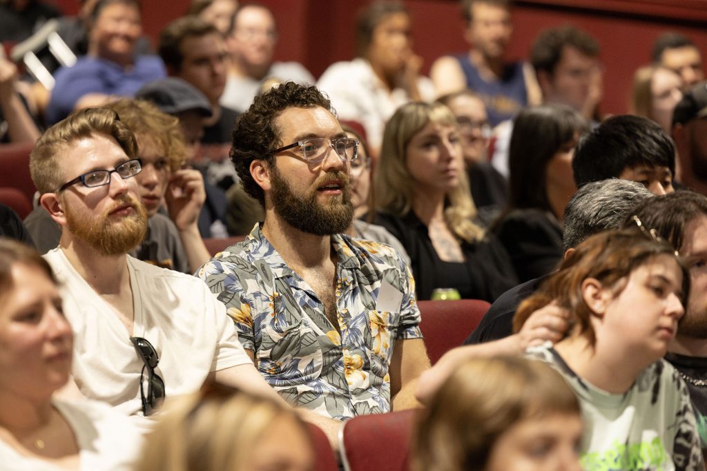 Audience in a movie theatre