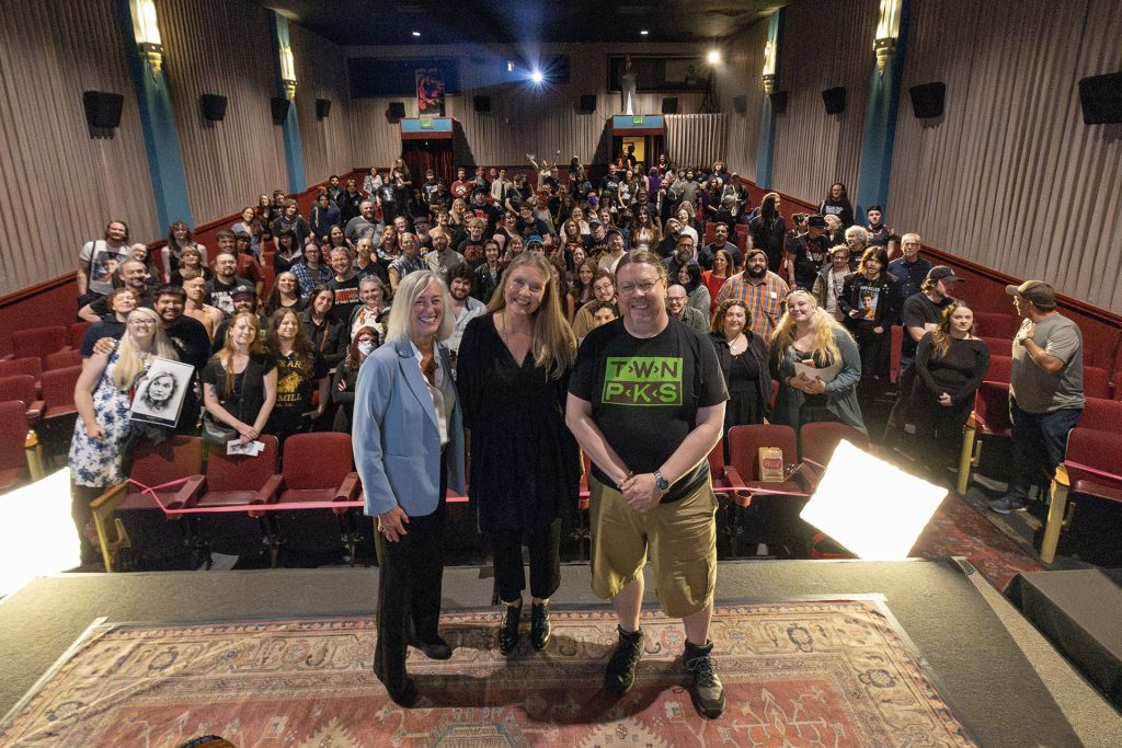 Mayor Miller, Sheryl Lee, Karl Reinsch and audience