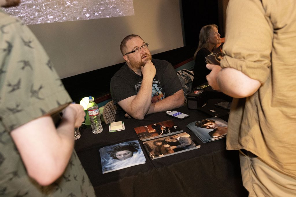 Mike at photo table