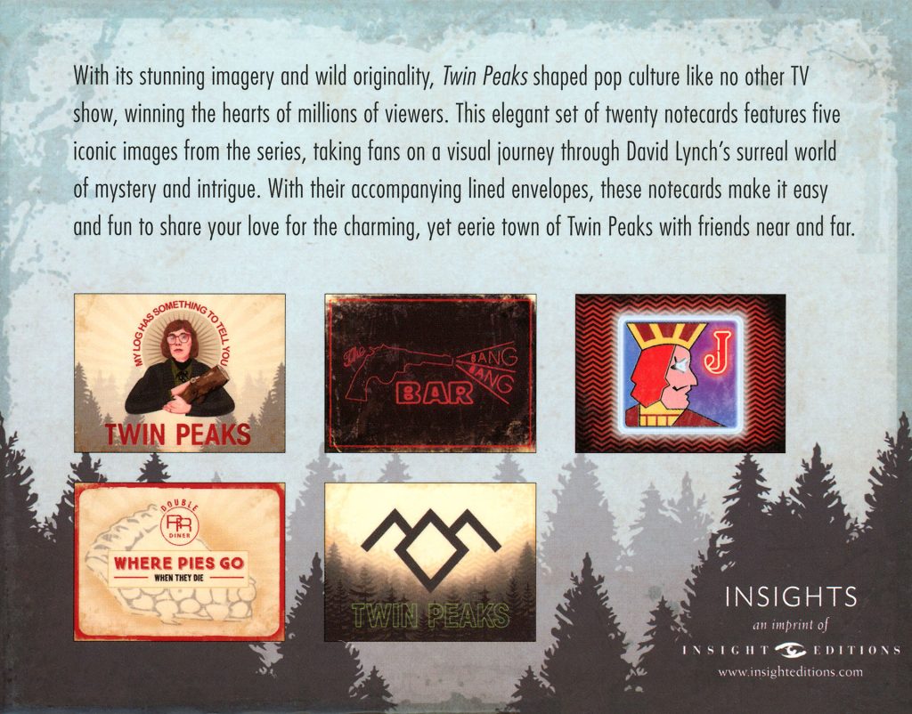 Back of Greetings from Twin Peaks Greeting Card Box