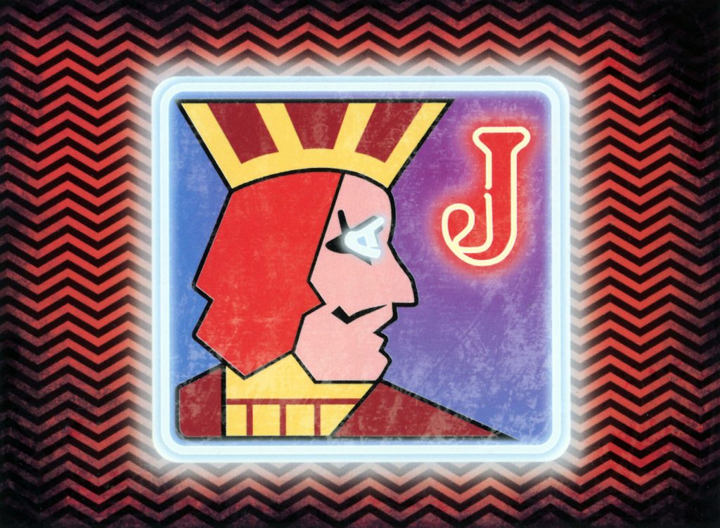 One Eyed Jacks logo on front of a greeting card