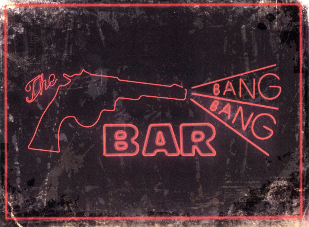 Bang Bang Bar logo on front of greeting card