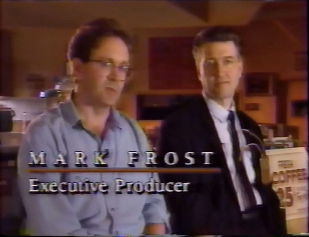 David Lynch and Mark Frost on the Double R Diner Set