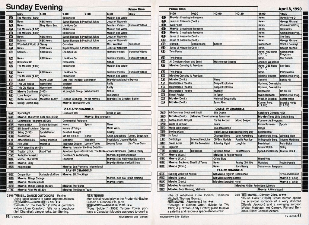 TV Listings in TV Guide