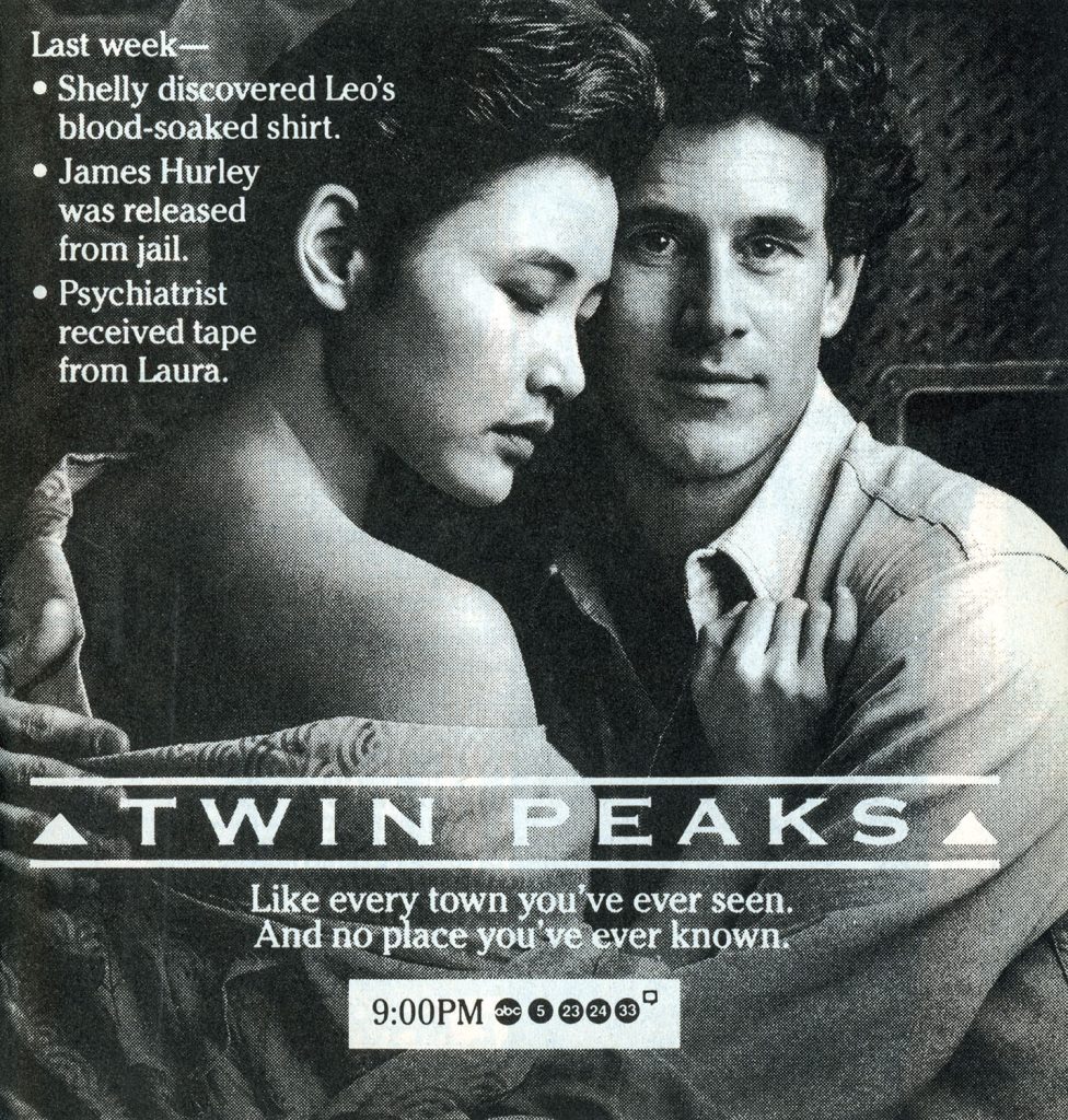 Twin Peaks advertisement with Josie Packard and Sheriff Truman