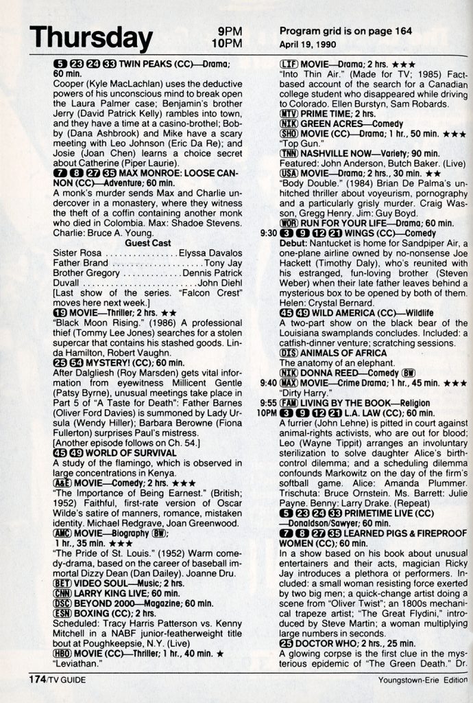 TV Guide television synopsis