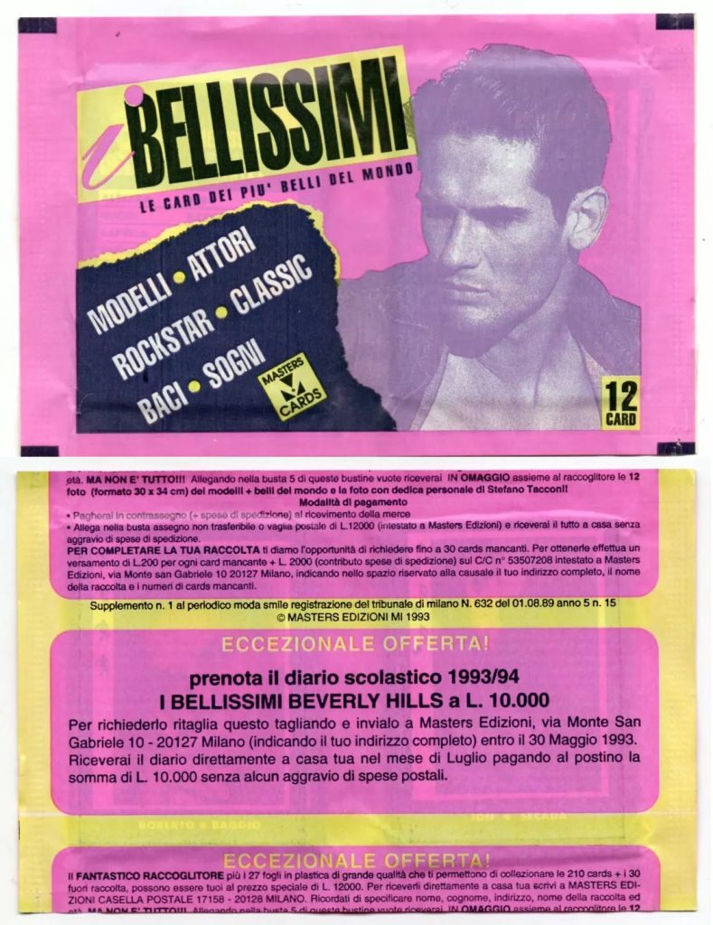 Italian trading card pack