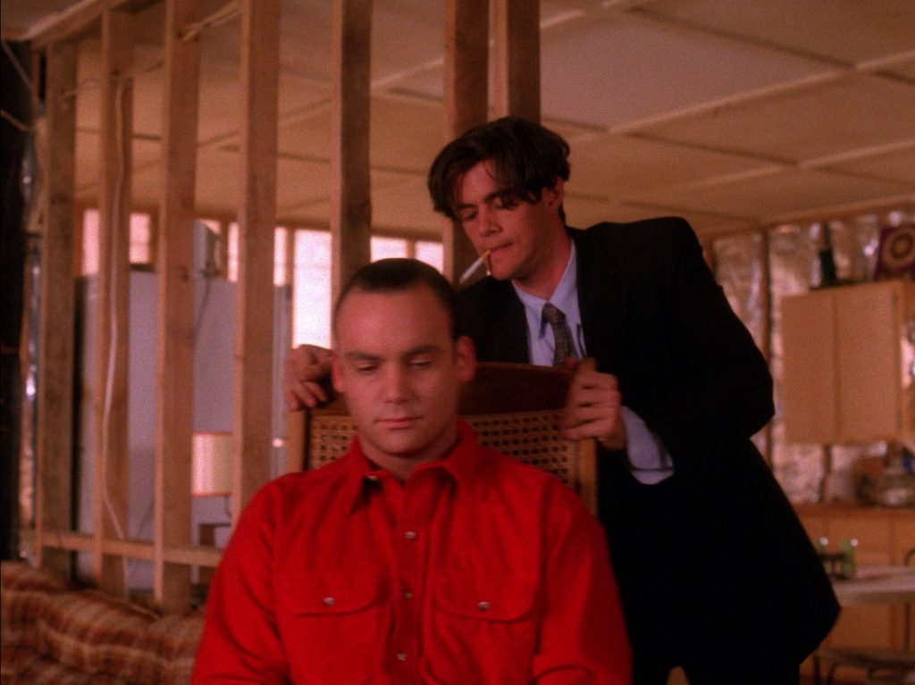 Bobby wheeling in Leo Johnson to the living room