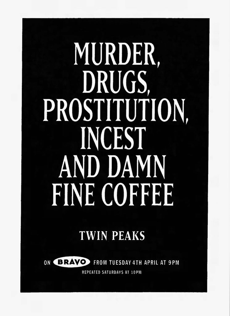 Newspaper advertisement for Twin Peaks