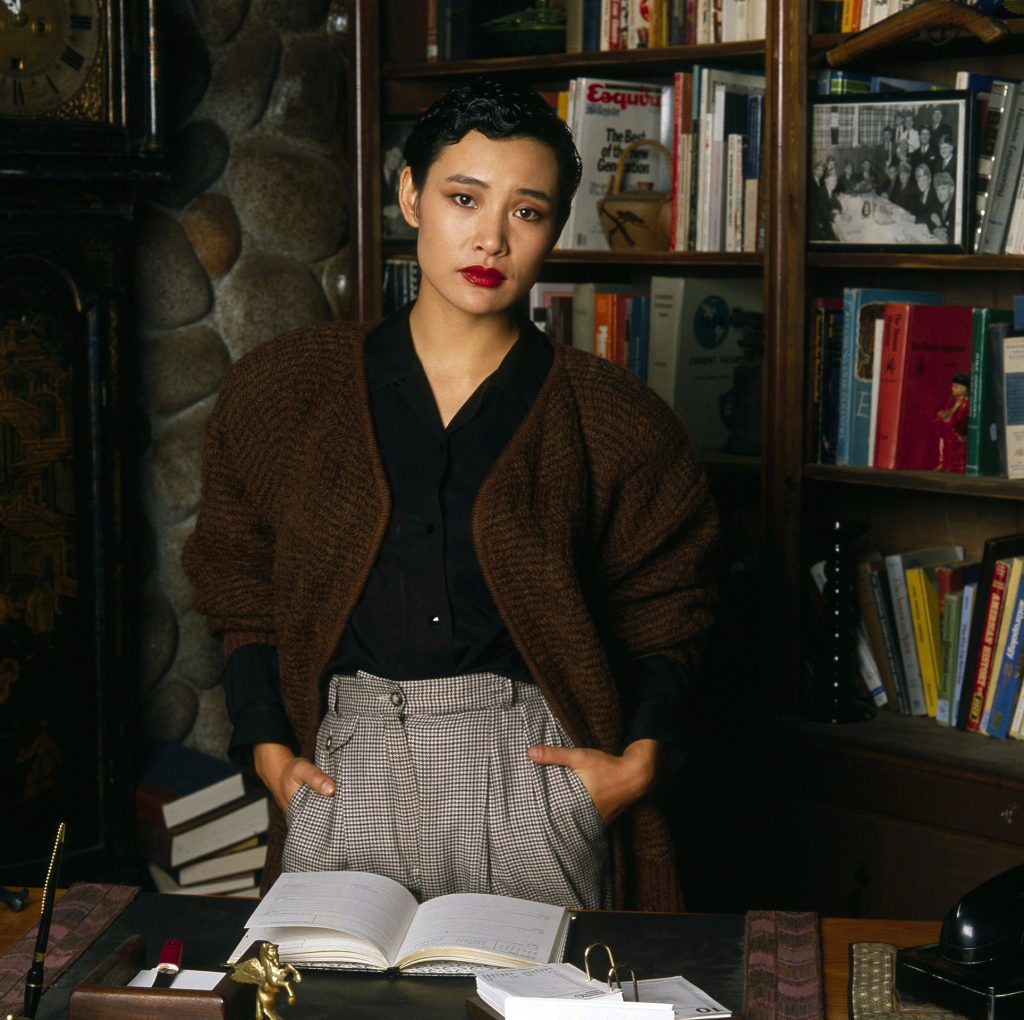 Joan Chen as Josie Packard in the Blue Pine Lodge library from Twin Peaks