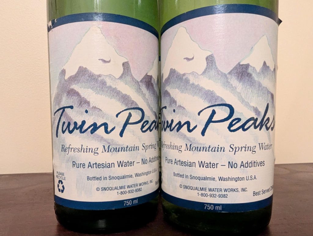 Twin Peaks Water bottle labels