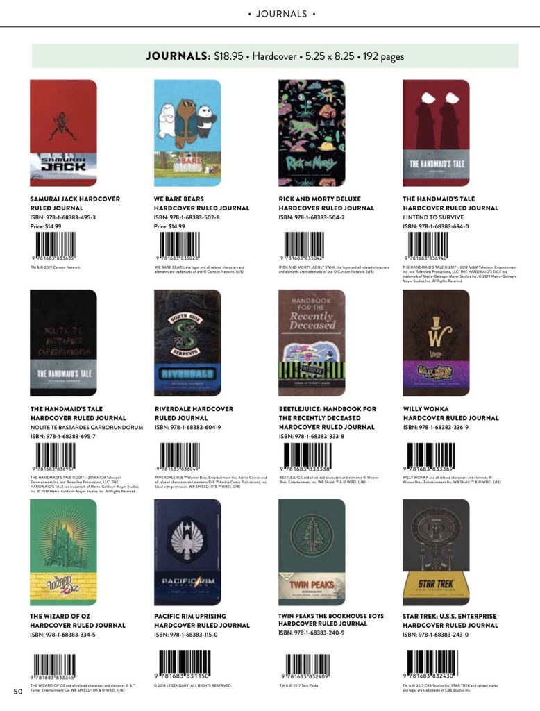 Insight Editions catalog with journals