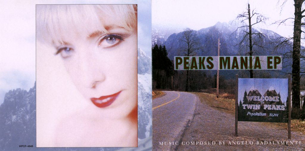 Booklet cover for Peaks Mania EP with Julee Cruise Photo