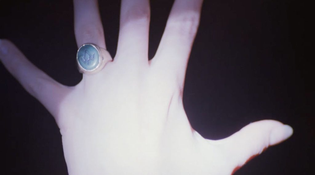 Laura Palmer's hand wearing the ring