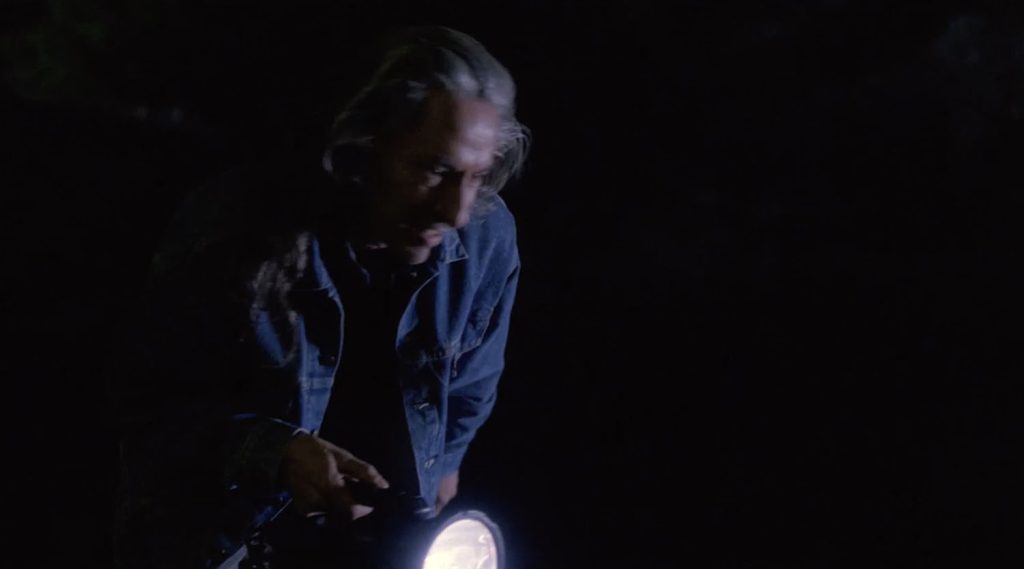 Bob holding the search light