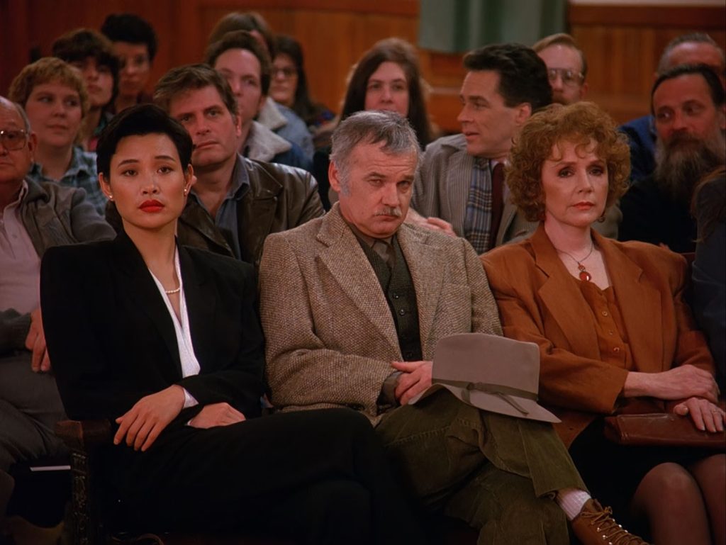 Guy seated behind Josie Packard in the Twin Peaks Pilot