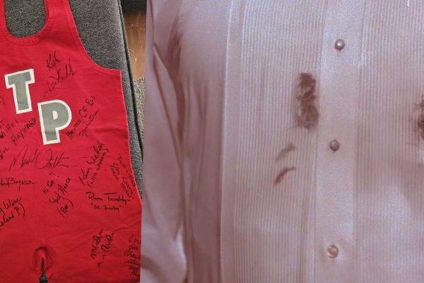 Twin Peaks Wrestling Uniform and Cooper's Bullet Hole Shirt