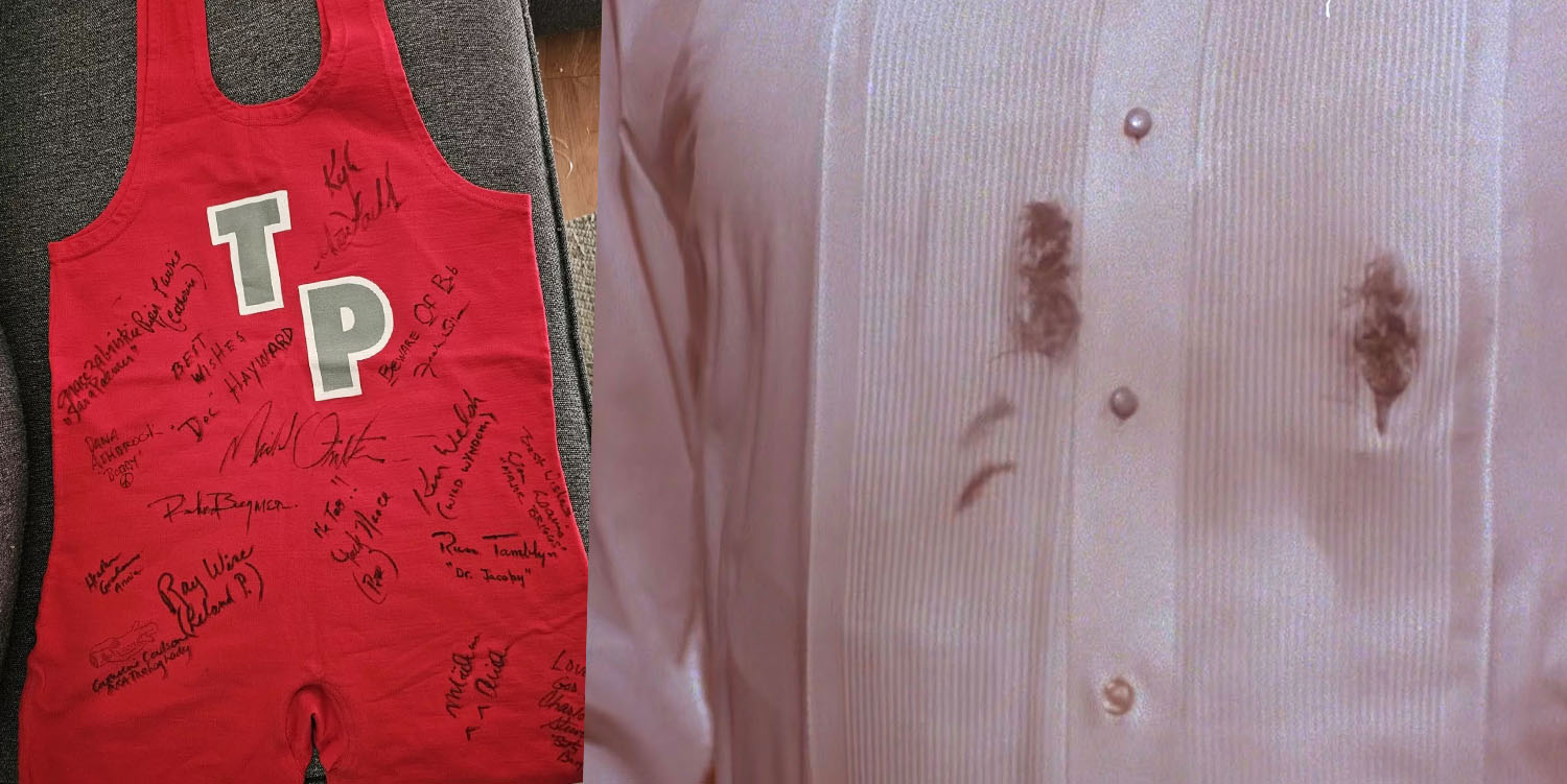 Twin Peaks Wrestling Uniform and Cooper's Bullet Hole Shirt