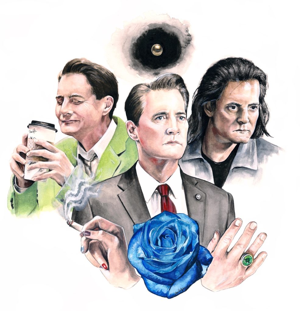 Three images from Twin Peaks: The Return - Dougie Jones, Dale Cooper and Mr. C