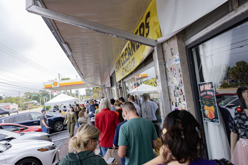 Line to Get into Record Store Day