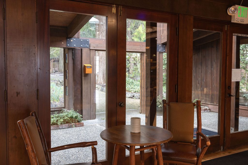 Front doors of Kiana Lodge