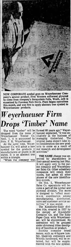 Newspaper article about Plywood Plant