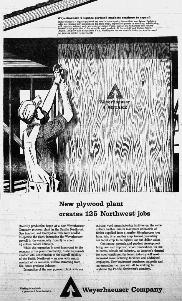 Advertisement for Plywood Plant