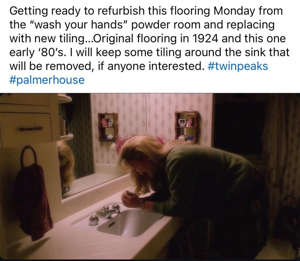 Facebook post about Palmer House bathroom