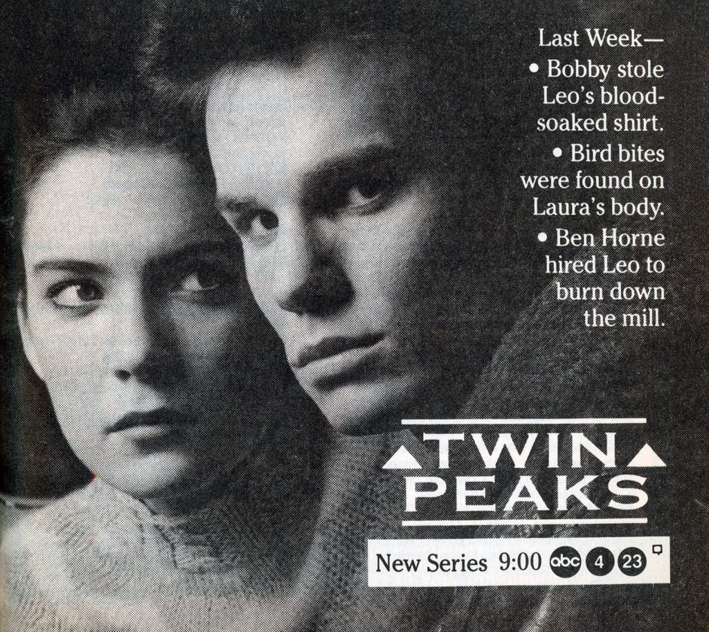 Twin Peaks advertisement with James Hurley and Donna Hayward