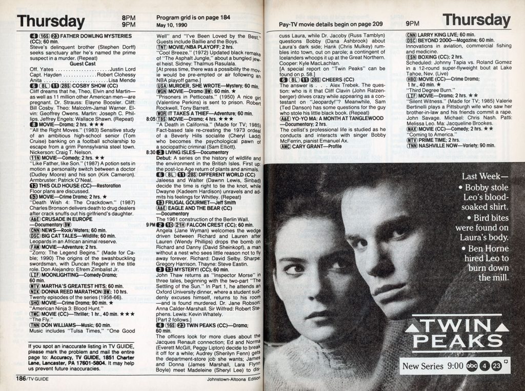 TV Guide television synopsis