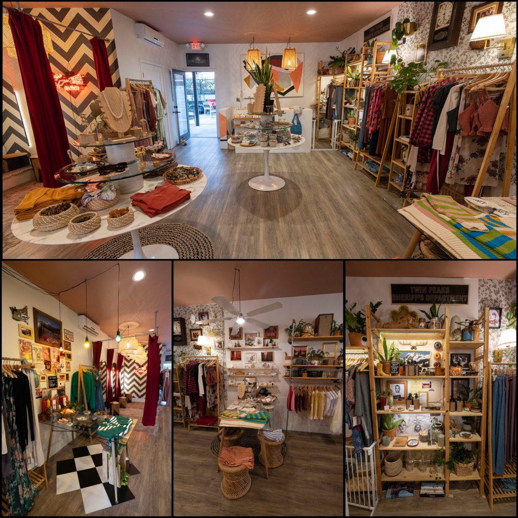 Image collage of shop interior