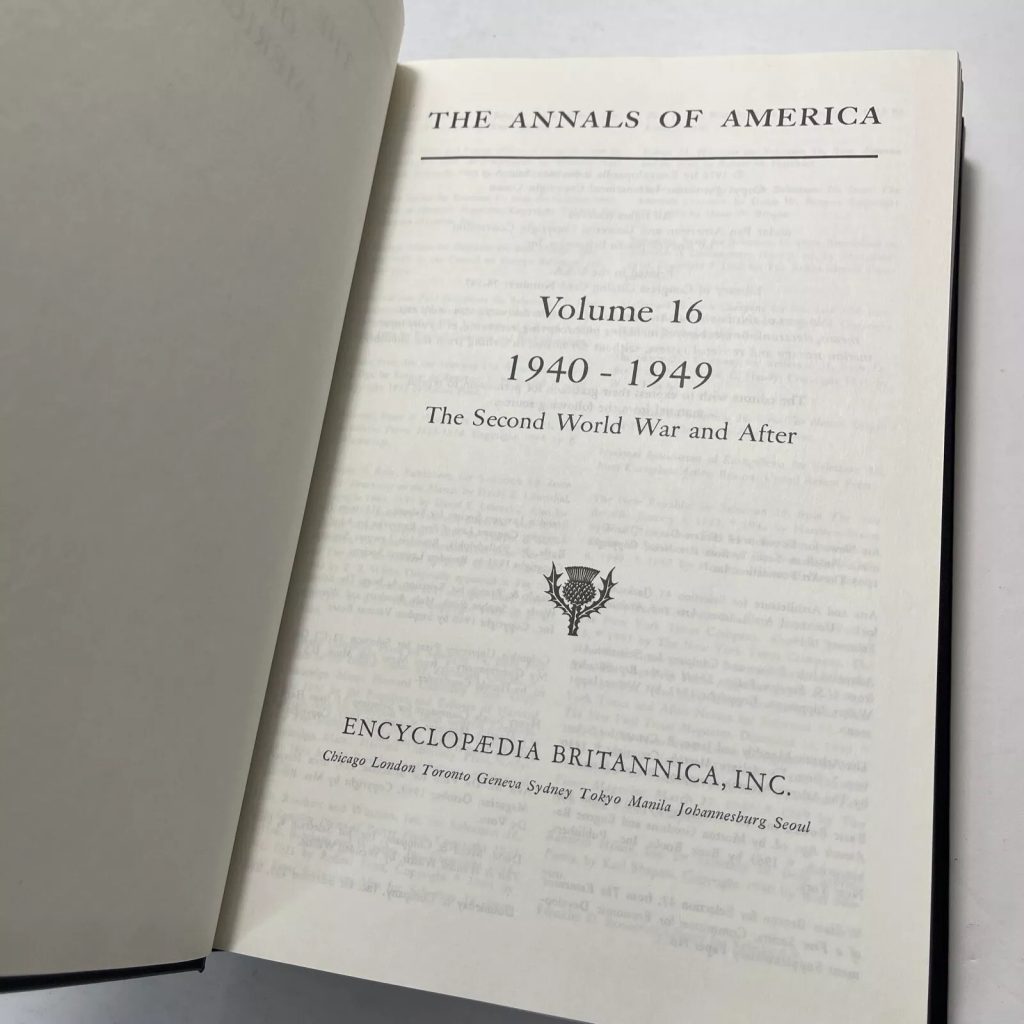 The Annals of America book 16 Title Page