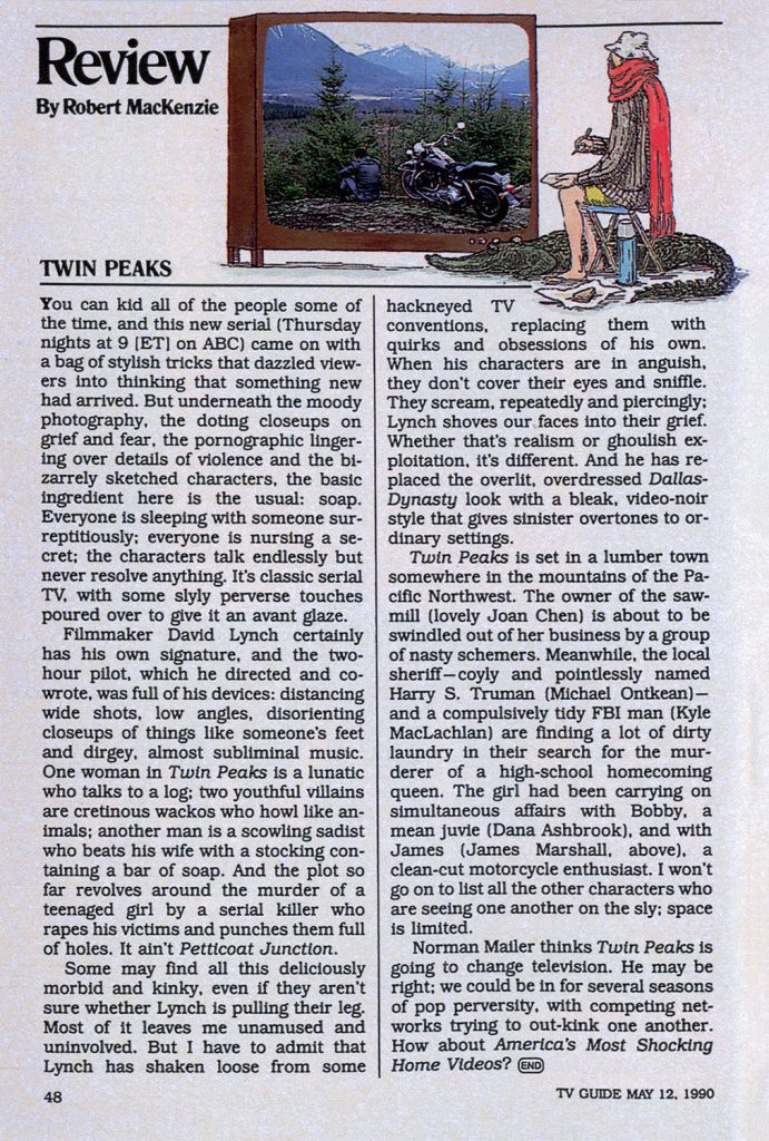 TV Guide review of Twin Peaks