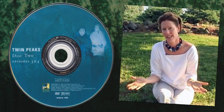 Header image with Twin Peaks DVD and an image of Tina Rathborne sitting on grass