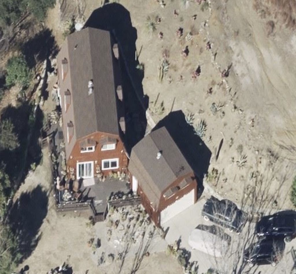 Google Earth Image of a cabin house