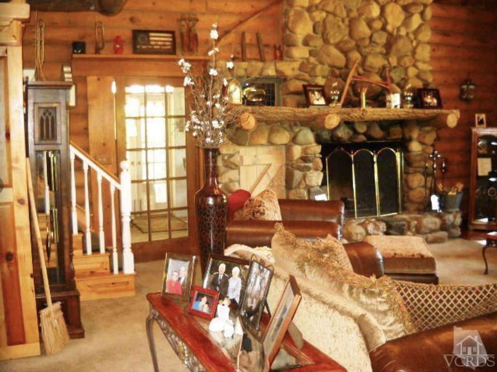 Living room inside cabin