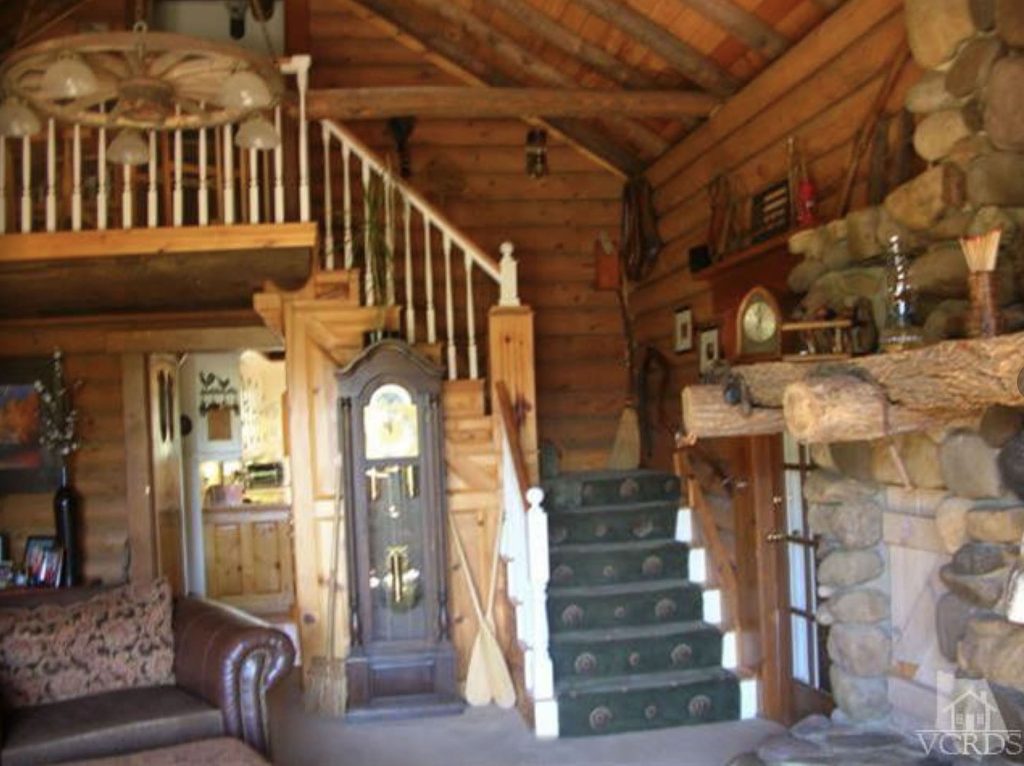 Inside of cabin with staircase