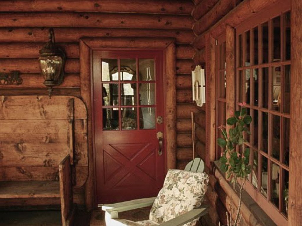 Front door of the cabin