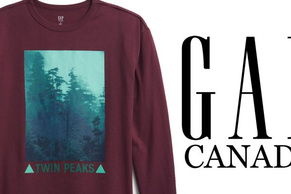 T-shirt with Twin Peaks graphic and GAP Canada logo