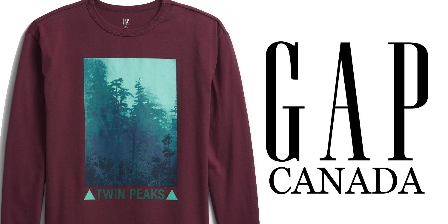 T-shirt with Twin Peaks graphic and GAP Canada logo