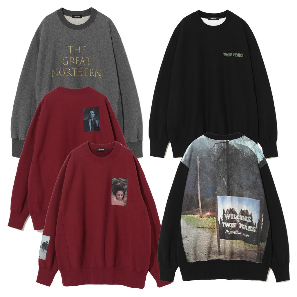 Pullover sweatshirts from "Wonderful and Strange" Twin Peaks Collection by Undercover