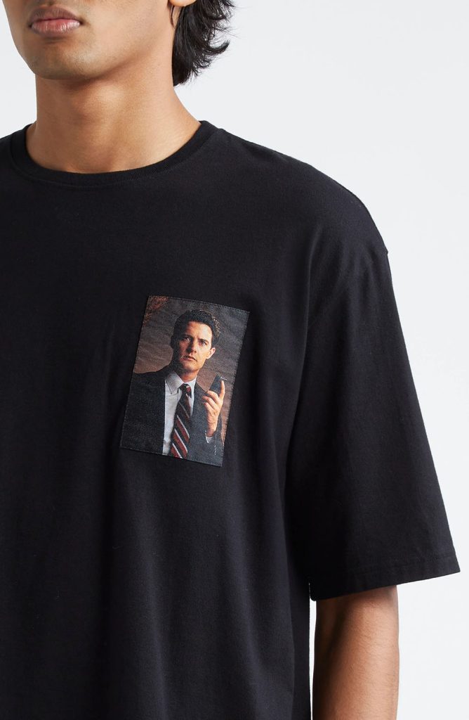 Black Twin Peaks t-shirt with Agent Cooper patch