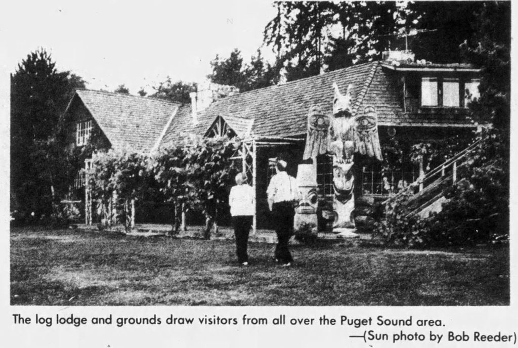 Black and white photo of Kiana Lodge