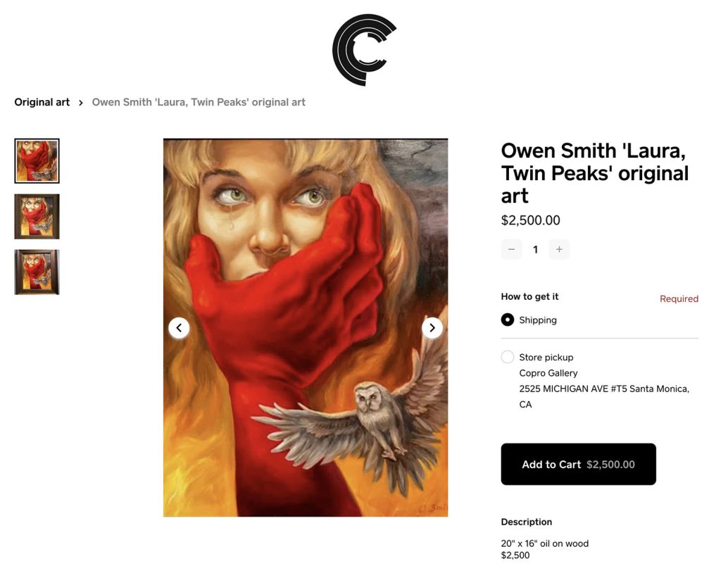 Artwork by Owen Smith of Laura Palmer