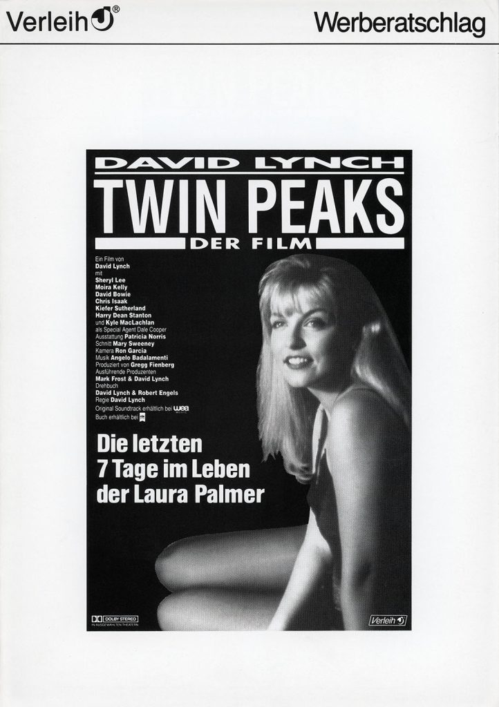 Cover of German Advertising Guide for Twin Peaks - Fire Walk With Me