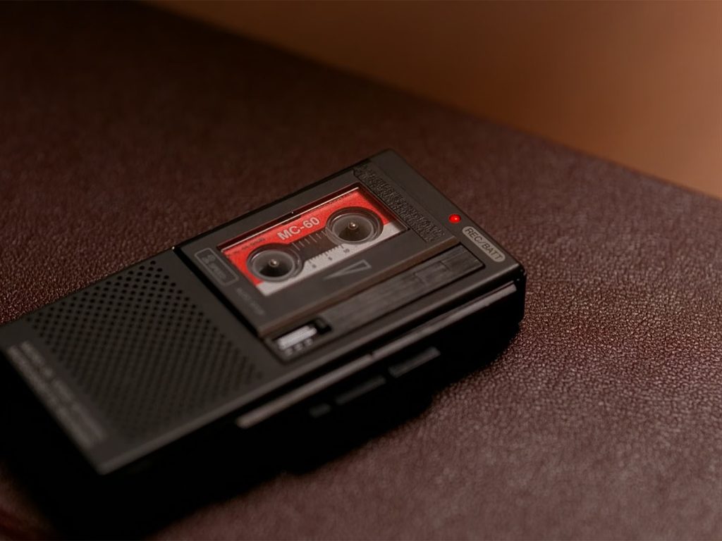 Dale Cooper's Tape Recorder on a book