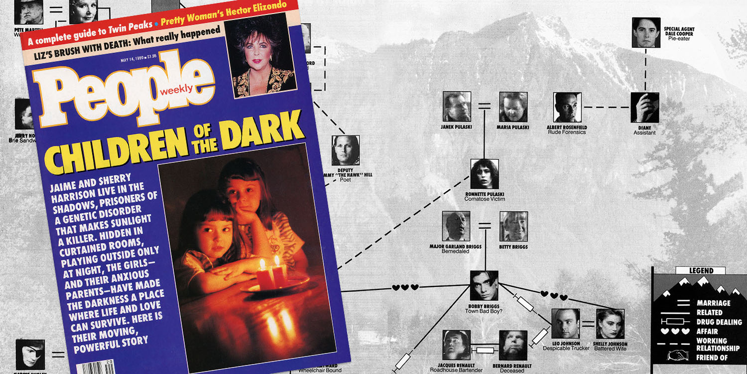 Cover of People Weekly magazine about Children of the Dark with map of Twin Peaks Who's Who