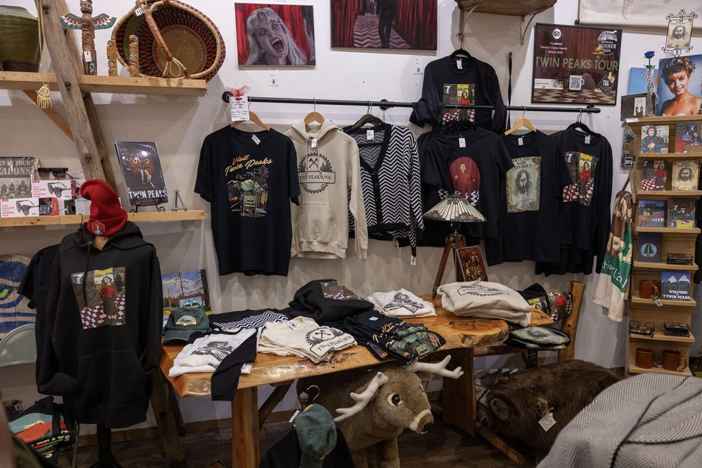 Merchandise display with t-shirts from DT Vintage