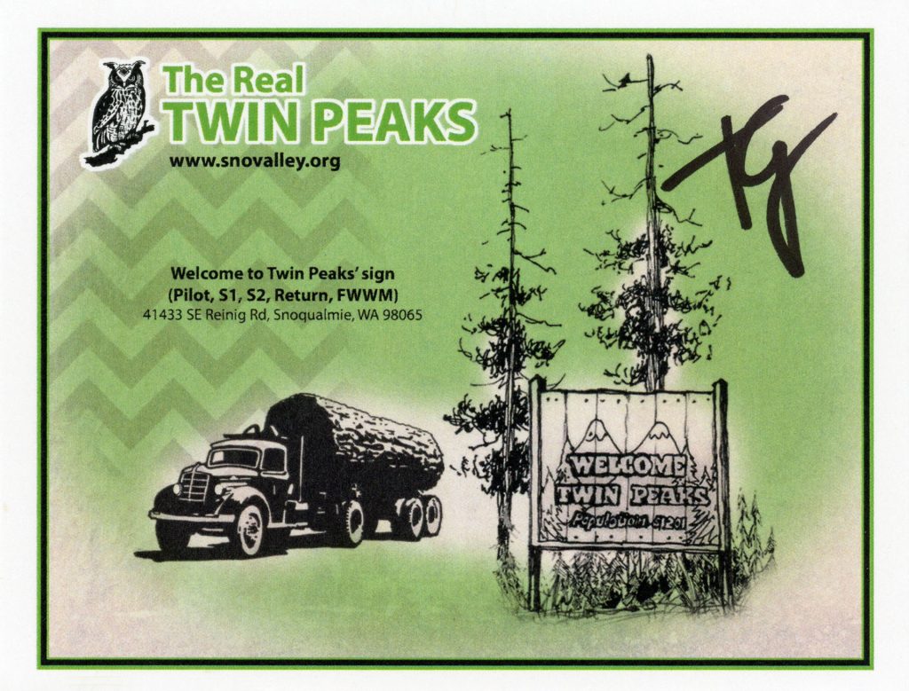 Trading Card - Welcome to Twin Peaks sign