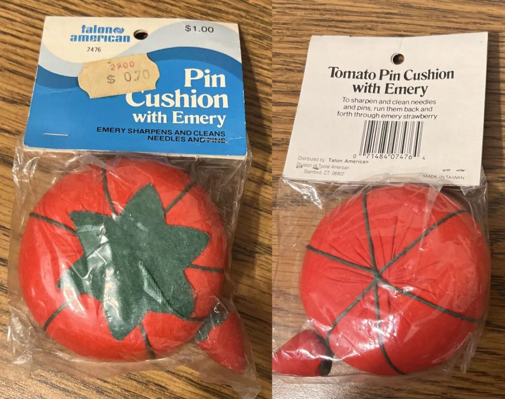 Tomato pin cushion by Talon American